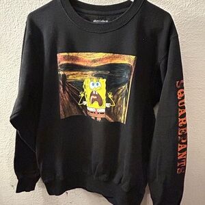Nickelodeon Black Crewneck with SpongeBob Design